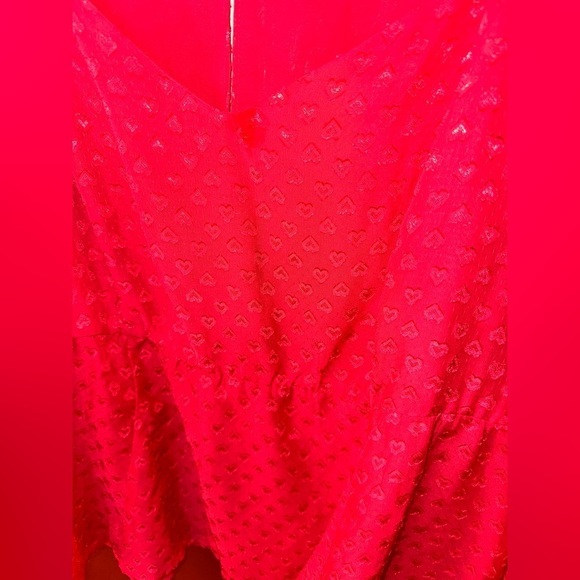 Torrid Plus Size Peplum Chiffon Clip Heart Blouse - Picture 9 of 13